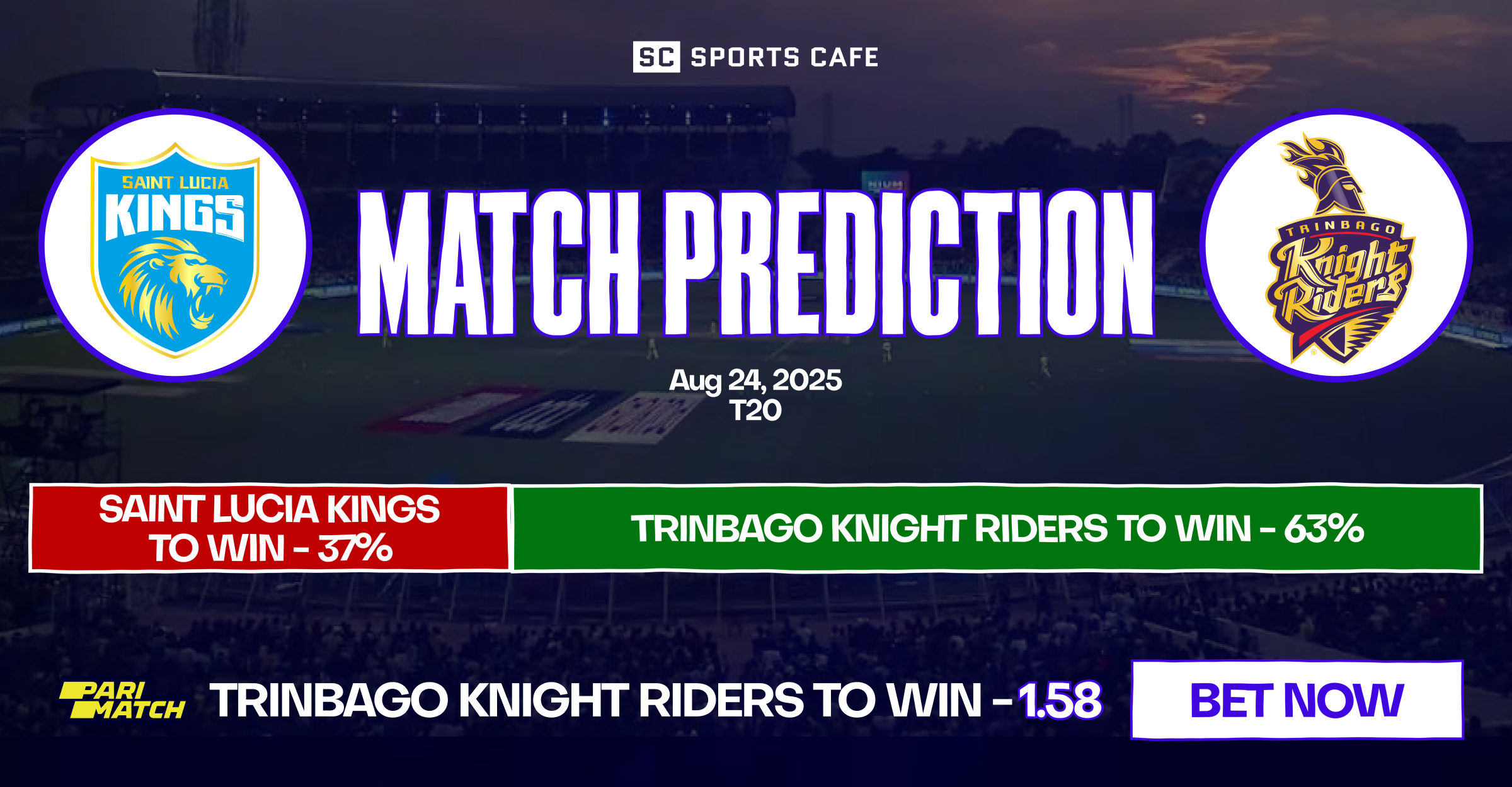 Saint Lucia Kings vs Trinbago Knight Riders